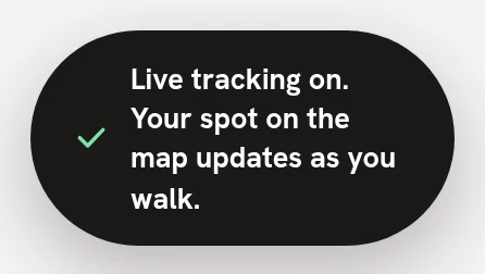 The Live tracking on message