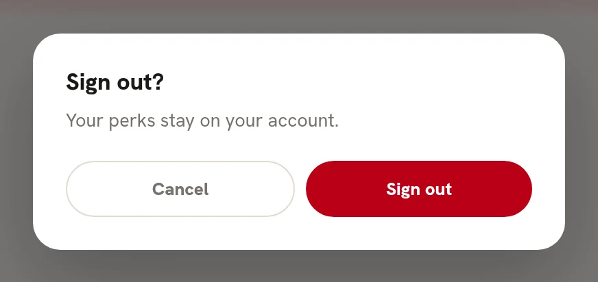 The Sign out? question